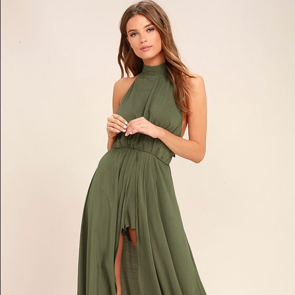 Lulus Pants - NWT Lulu’s Secret Hideaway Olive Romper